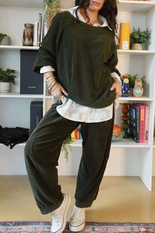 Terry B Classic Sweatshirt Deep Moss